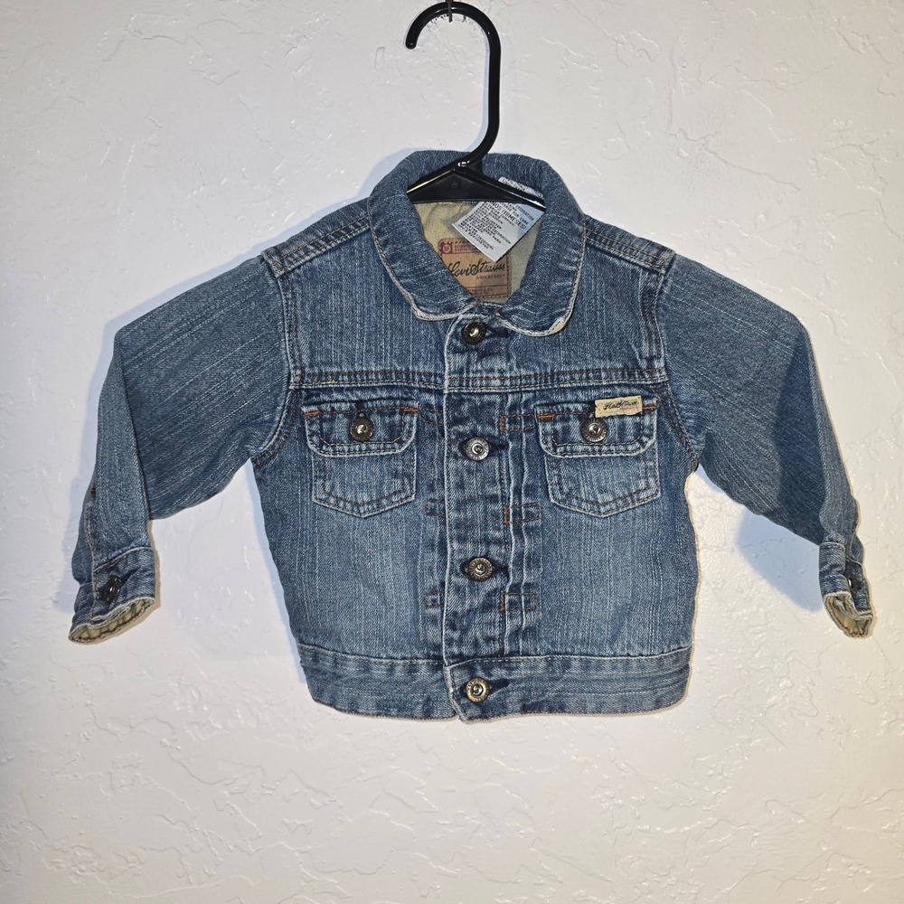 Levi Strauss Signature Boys 18 Months Denim Jacket Trucker Style Blue